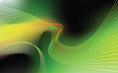 Abstract vector wallpaper with flowing lines and dynamic curves. Gradient mesh background with futuristic and digital aesthetics,
