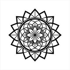 Abstract floral geometric pattern design vector illustration