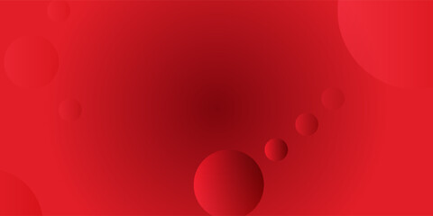 Abstract red gradient background, circle light and shadow on background with dimension, hot tone wall with intense color, horizontal wallpaper