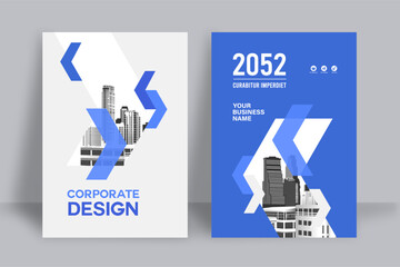 City Background Business Book Cover Design Template