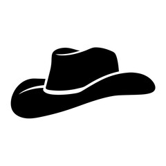 A stark and stylish silhouette of a traditional western cowboy hat