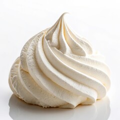 Delightful whipped cream dessert presented in a side view to showcase its light and fluffy texture and appeal