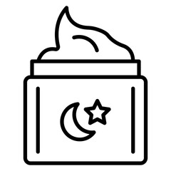 Night Cream Vector Icon