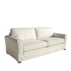 Obraz premium White sofa isolated on transparent background