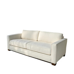 Obraz premium White sofa isolated on transparent background