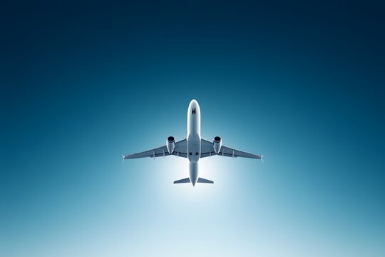 Passenger Airplane flying in the sky