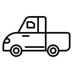 Pickup Car Vector Icon