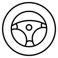 Steering Wheel Vector Icon