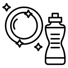 Dishwashing Vector Icon
