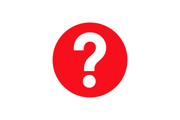 Question mark red icon symbol help faq information