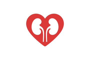 Kidney health awareness donation love organ symbol