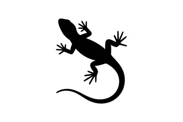 Lizard silhouette vector reptile animal design art