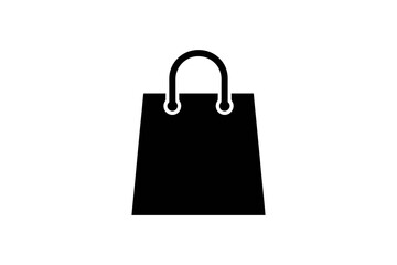 Black shopping bag icon retail store purchase design