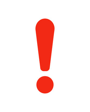 Red exclamation point warning sign attention icon
