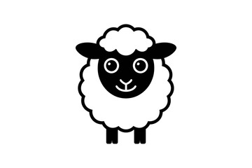 Cute sheep cartoon vector illustration drawing