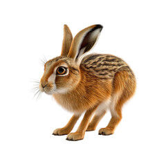 Obraz premium European Hare - Detailed 3D Render of a Brown Hare