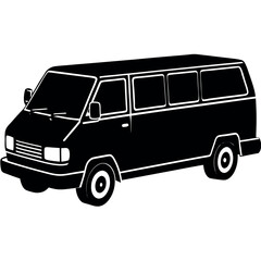 Red retro cartoon bus vector illustration for city travel and tour