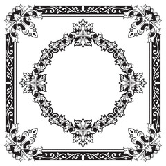 Premium Ornamental Frames Outlines with Timeless Geometry