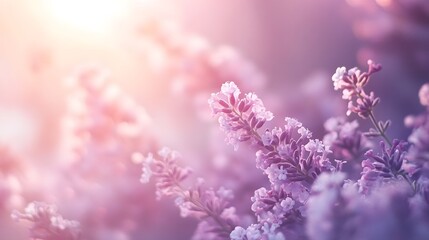 Fototapeta premium Soft Lavender and Blush Pink Dreamy Floral Background