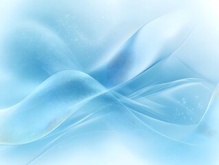 Obraz premium Soft Sky Blue Abstract Background Gentle Waves and Vignette