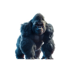 Naklejka premium Powerful Silverback Gorilla 3D Render - Majestic Primate Portrait