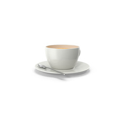 3D Cappuccino isolated on transparent background
