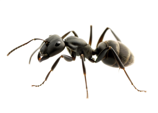 Close up photo of ant  isolated on white background PNG