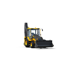Backhoe Loader isolated on transparent background
