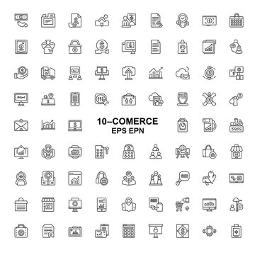 Ultimate E-commerce Icon Set 100+ Line Icons for Web & App Design