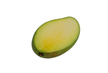 cut mango fruit isolated on transparent background