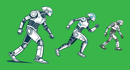 Artificial Intelligence Robot Vector Illustration