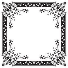 Artistic Ornamental Border Outlines with Modern Aesthetics