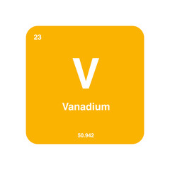 vanadium periodic vector isolated on transparent background