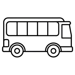 Red vintage double-decker school bus vector illustration on white background