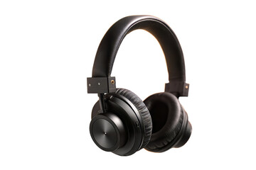 [Transparent Background PNG]Modern Black Over-Ear Headphones