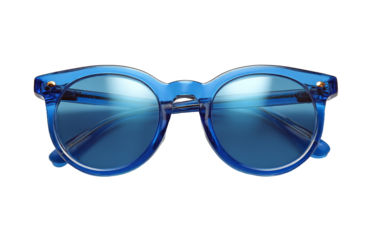 [Transparent Background PNG]Stylish Transparent Blue Sunglasses