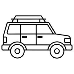 Vector cartoon delivery truck vehicle illustration isolated on white