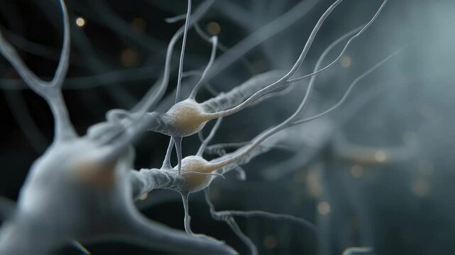 An animated visualization of synaptic connections being dynamically rerouted by an artificial intelligence where neural detours shimmer and pulsate representing the brains resilience