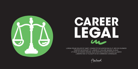 Career legal a Modern Web Banner Concept Using hand-drawn Doodle icon Graphics.