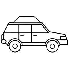 Vector cartoon truck auto vehicle illustration