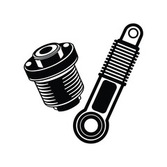 Automotive Parts Shock Absorber and Valve Illustrations