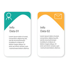 Business minimal Infographics template. 2 steps timeline with options and marketing icons .Vector  with four square connected elements.