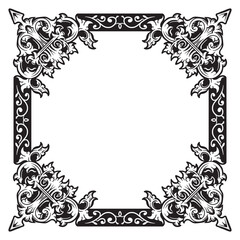 Premium Ornamental Frames Outlines in Outline Style
