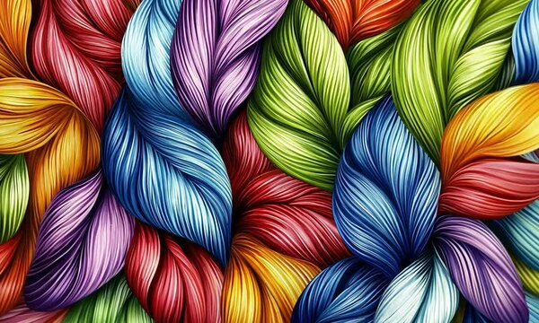 Colorful pattern of twisted leaves background image