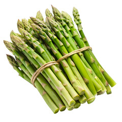 Fresh Green Asparagus Spears on White Background