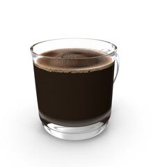 Black Coffee isolated on transparent background

