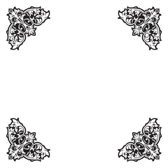 Premium Lineart Frame Corner in Geometric Ornamental Frames Style