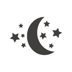 vector illustration of moon and stars