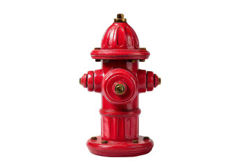 [Transparent Background PNG]Red Fire Hydrant Isolated on White Background