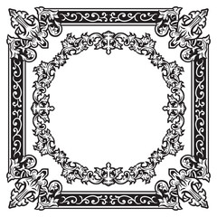 Premium Minimal Outline on Geometric Ornamental Frames